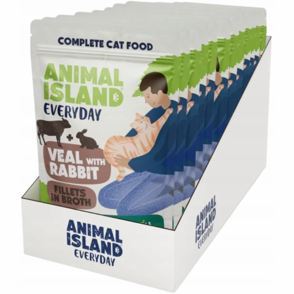 ANIMAL ISLAND Veal with rabbit Fillets in broth Box - mok...