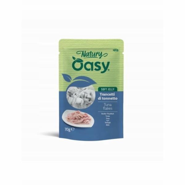 OASY Natury Soft Jelly Tuna flakes - mokré krmivo pro koč...