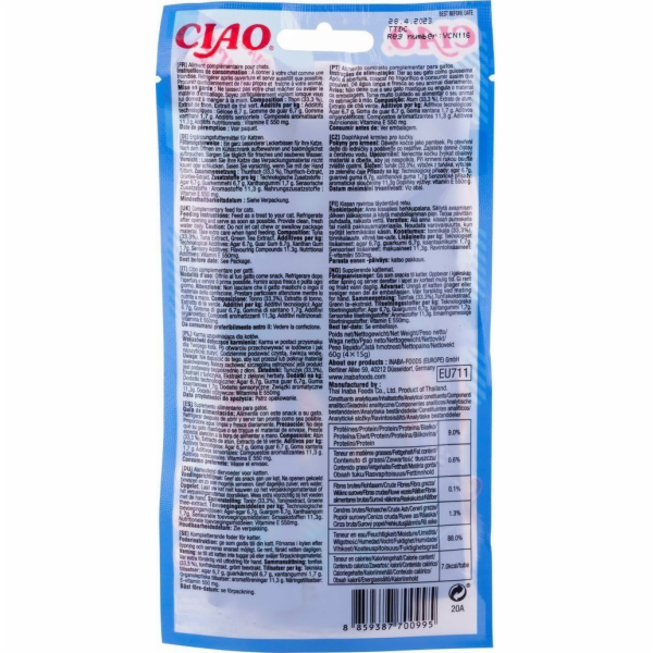 INABA Churu Pops Tuňákový - pamlsek pro kočky - 4x15 g