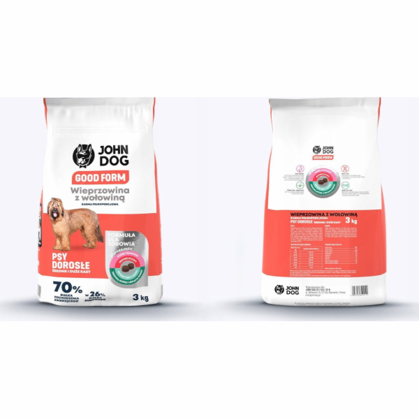 JOHN DOG Good Form Medium and large breeds Pork with beef...