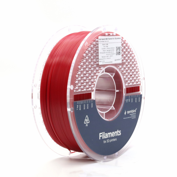 Gembird ABS vysokorychlostní filament, 1,75 mm, 1 kg, čer...