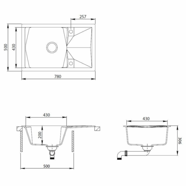 MYČKA NÁDOBÍ DIAMANTOVÁ TPD101-601AWP ŽULA ČERNÁ