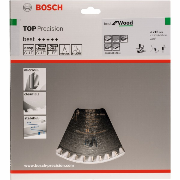 Pilový kotouč Bosch Top Precision Best for Wood 216x30mm ...