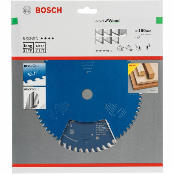 BOSCH Pilový kotouč Expert for Wood 160 x 20 x 2,2 mm, 48