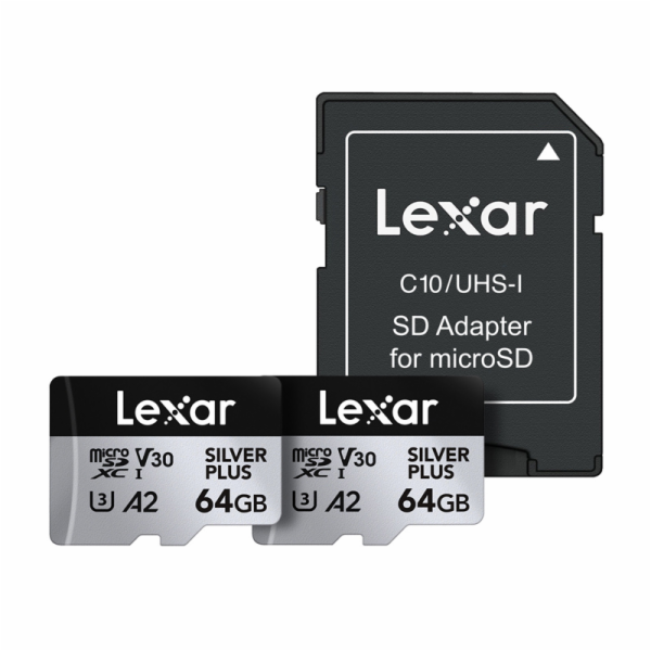 Lexar paměťová karta 2x 64GB High-Performance Silver Plus...