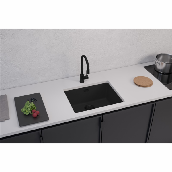 UMYVADLO OMNI 30 G90 SE SIFONEM ČERNÉ