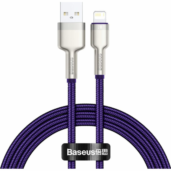 Kabel USB pro Lightning Baseus Cafule, 2,4 A, 1 m (fialový)
