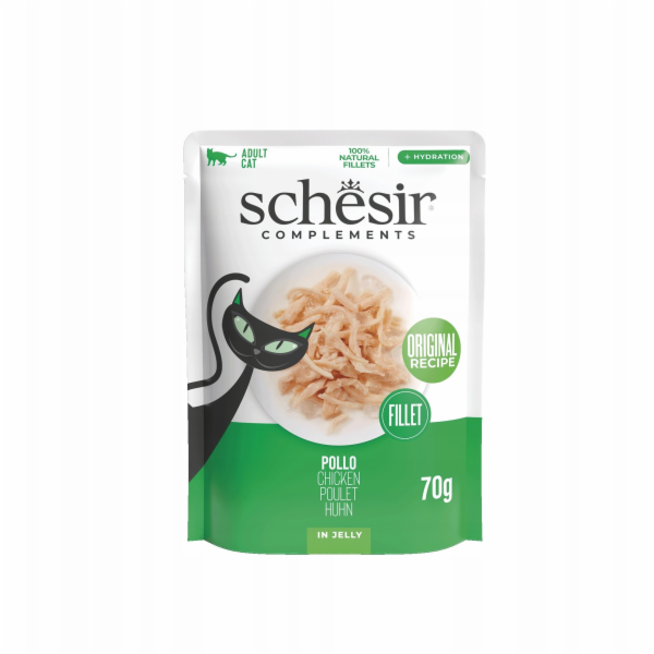 SCHESIR Chicken fillet in jelly - mokré krmivo pro kočky ...