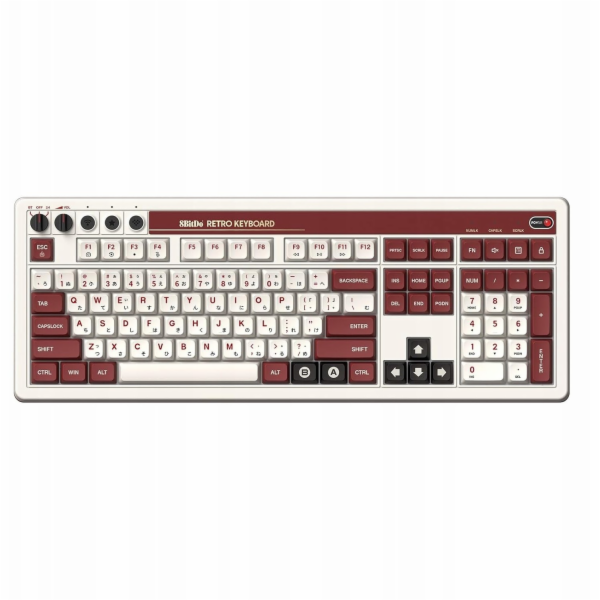 8BitDo 108 Mechanická klávesnice, rodinné vydání.