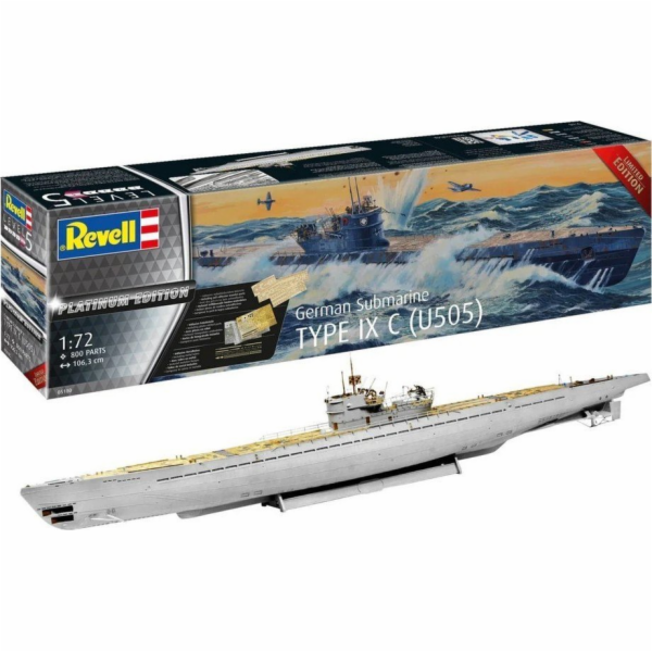 Revell Plastikový model lodi typu IX C Platinum Edition 1/72