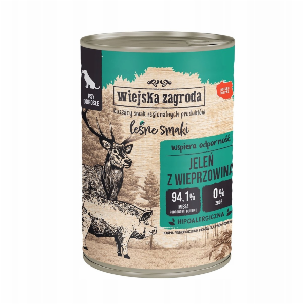 WIEJSKA ZAGRODA Forest Flavours Venison with pork - vlhké...