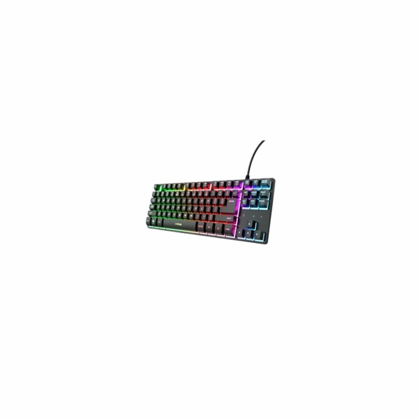 TRUST Klávesnice GXT 833 Thado, Membránová, USB, RGB, černá