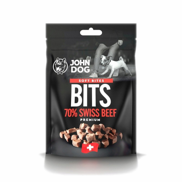 JOHN DOG Soft Bites Bits Beef 70% - pochoutka pro psy - 100g