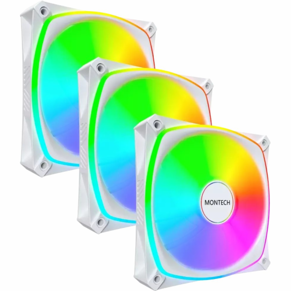 Montech AX120 Pro PWM bílá sada 120mm ventilátorů (3 ks)