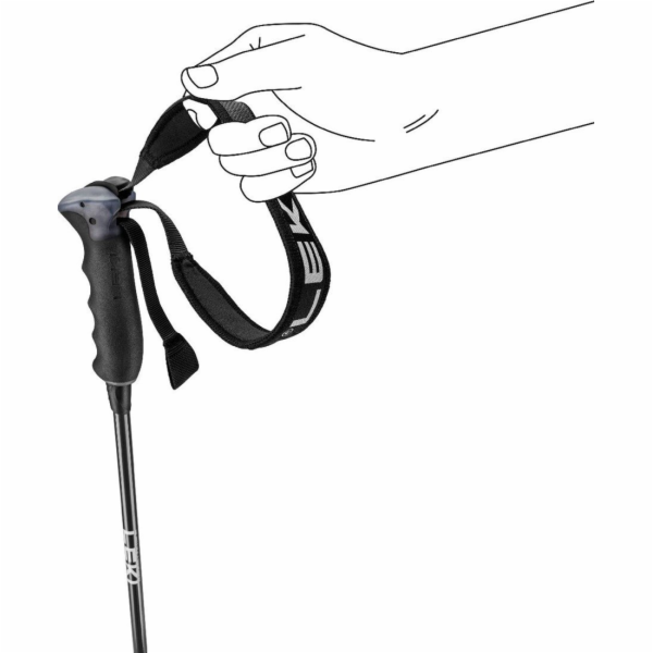 LEKI Neolite Carbon lyžařská hůlka 125 cm white