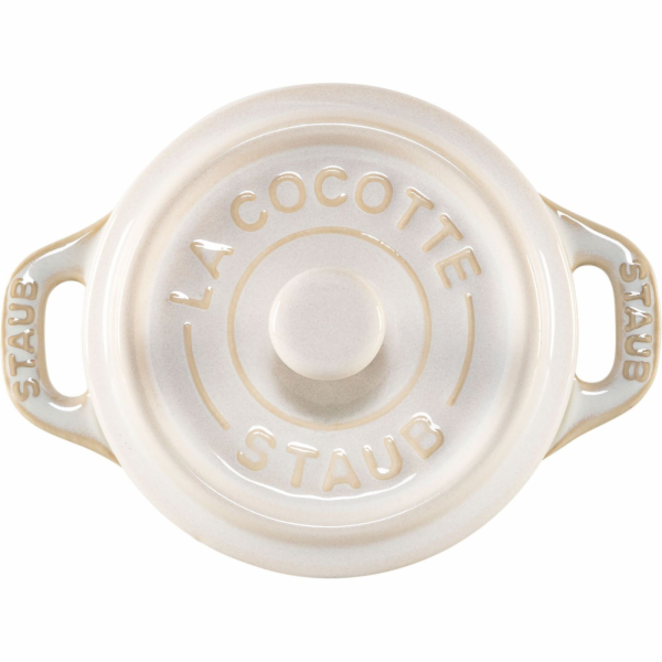 Staub Mini Cocotte Set 4-tlg. rund, Keramik, elfenbein-weiß