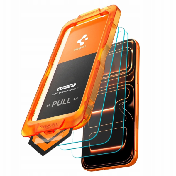 Spigen Tvrzené sklo ALM GLAS.TR SLIM pro iPhone 17 Pro Ma...