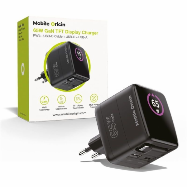 Mobile Origin Nabíječka displejů 65W GaN PW3 - samonavíje...