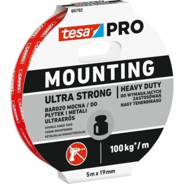 Tesa PĚNOVÁ MONTÁŽNÍ PÁSKA OBOUSTRANNÁ 5M: 19MM PRO ULTRA...