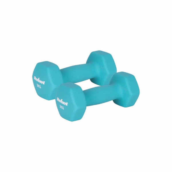 Rebel Činky HEX 2x3kg neoprenové litinové, ACTIVE