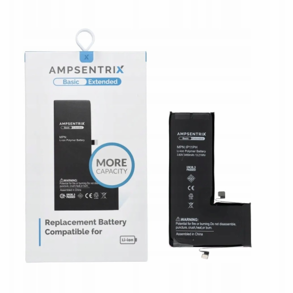 Inne Základní baterie AmpSentrix pro iPhone 11 Pro (zvýše...