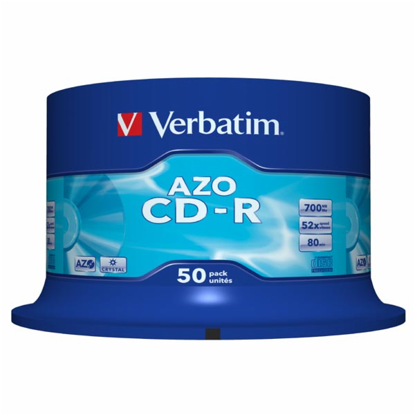 VERBATIM CD-R(50-Pack)Spindl/Crystal/DLP/52x/700MB