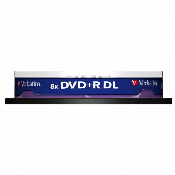 VERBATIM DVD+R(10-Pack)Spindl/MattSlvr/8x/8.5GB