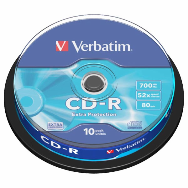 VERBATIM CD-R(10-Pack)Spindl/52x/700MB