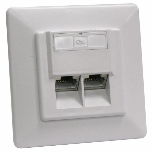 XtendLan Zásuvka 2x RJ-45, Cat5e, stíněná, pod omítku, ši...