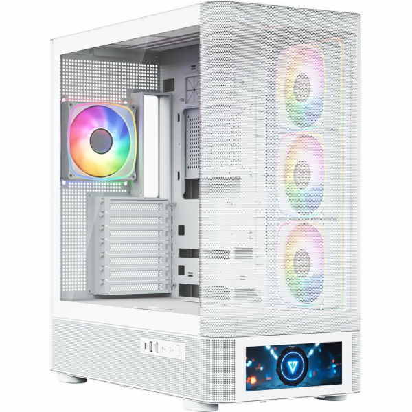 Počítačová skříň MODECOM Volcano AQ500 ARGB Midi Bílá