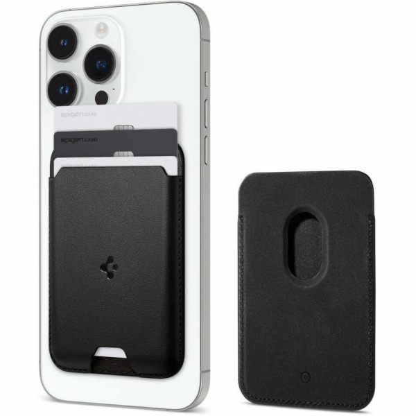 Spigen Peněženka Valentinus MagSafe s 3 kartami, černá