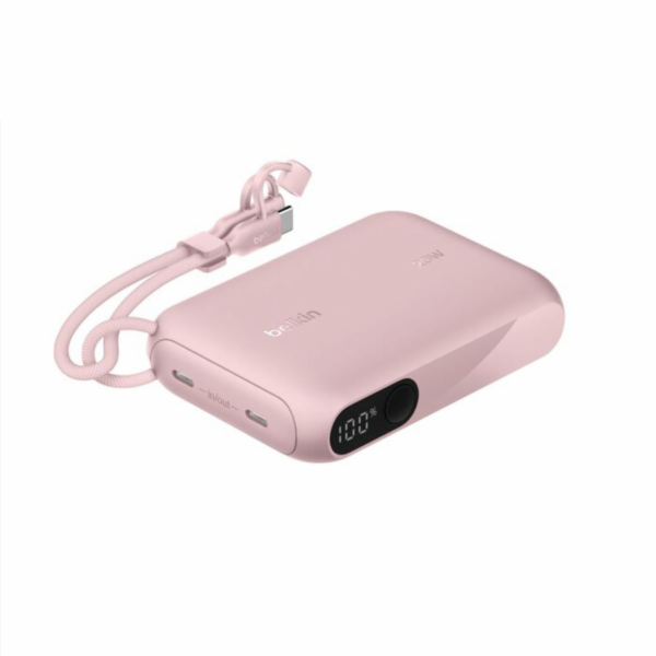 Belkin Powerbank mit Display 20W 10.000mAh USB-C rosa  BP...