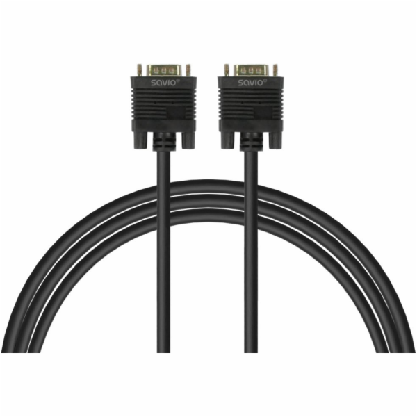 Savio Cl-202 VGA kabel 1,8 m VGA (D-Sub) Černá