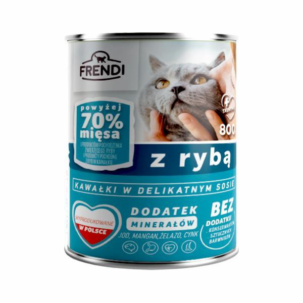 FRENDI with fish - mokré krmivo pro kočky - 800g