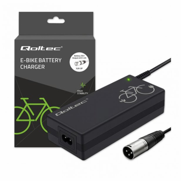 Qoltec Nabíječka pro elektrokola 36V | 42V | 2A | 3P XLR-...