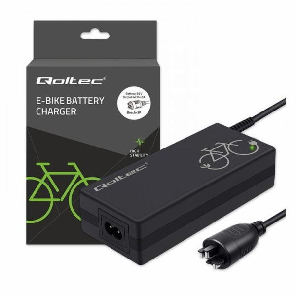 Qoltec Nabíječka pro elektrokola 36V | 42V | 2A | 3pinová...