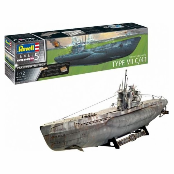 Revell Plastikový model německé ponorky typu VII C/41 v m...