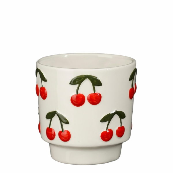 MICA Gelová květináče CHERRY 1195378, keramika, bílá