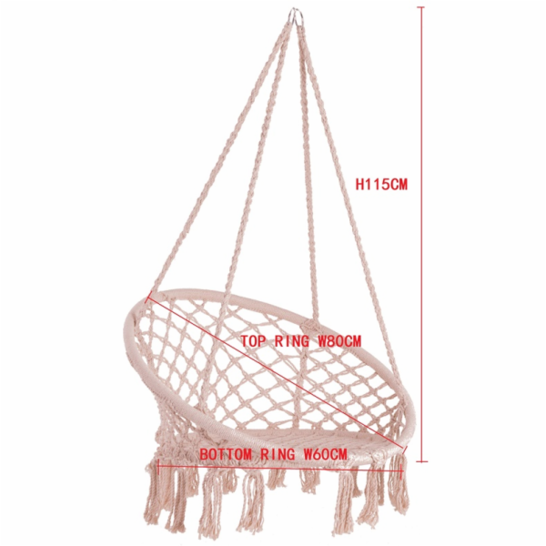 DOMOLETTI Houpací síť kede BOHO KH005, 80×60×115 cm, bílá
