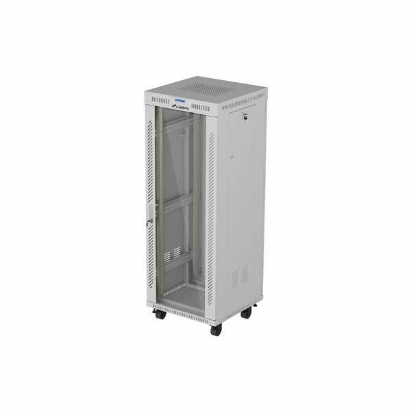 Lanberg 19" 32U 600x600 šedá stojící racková skříň s perf...
