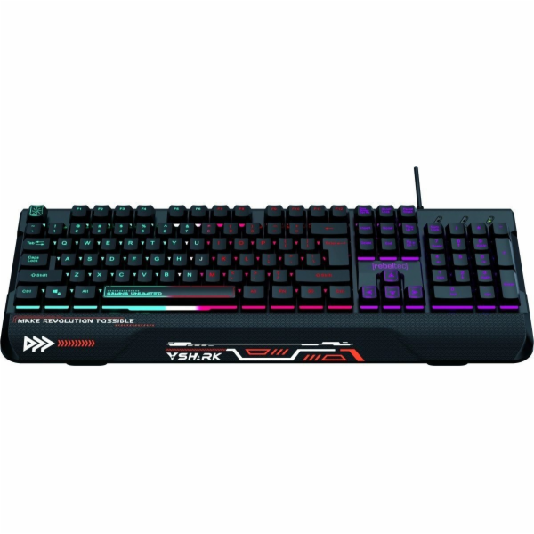Rebeltec Herní klávesnice SHARK plné velikosti s RGB pods...