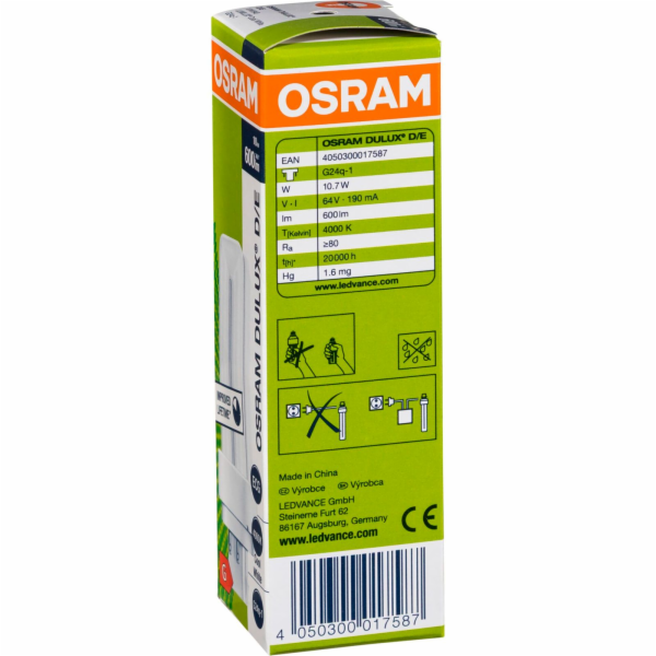 Osram DULUX D/E Energiesparlampe 10W/840 G24Q-1 FS1
