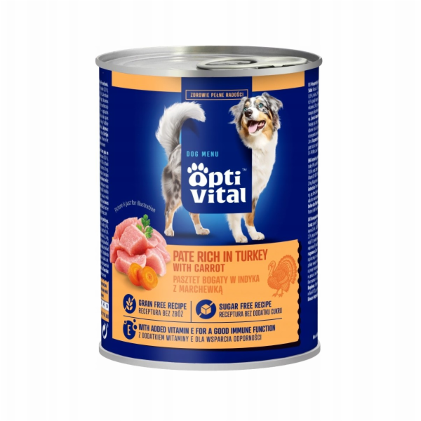 OPTIVITAL Chicken pate, rich in turkey and carrots - vlhk...