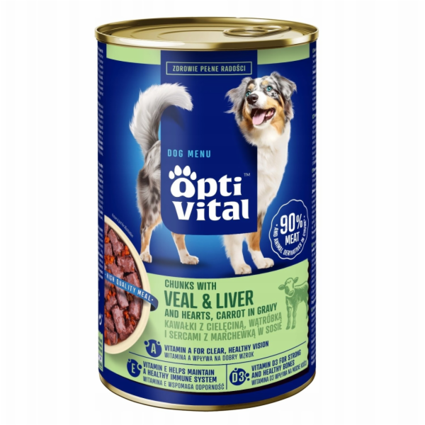 OPTIVITAL Chunks with veal, hearts, liver and carrots - v...