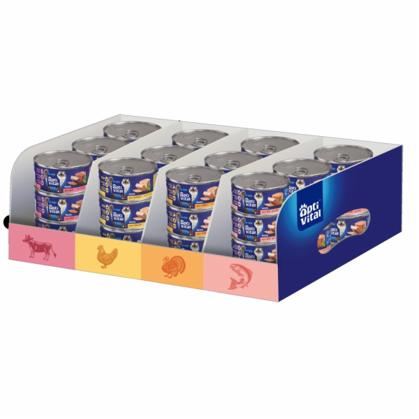 OPTIVITAL Mixcase Beef, chicken, turkey, salmon - mokré k...