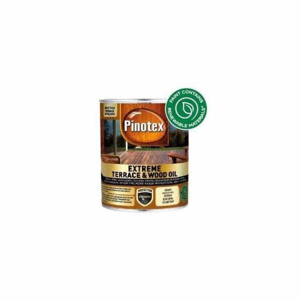 PINOTEX OLEJ EXTREME TERASOVÝ A DŘEVĚNÝ OLEJ BC, ČÍRÝ 2,33 l