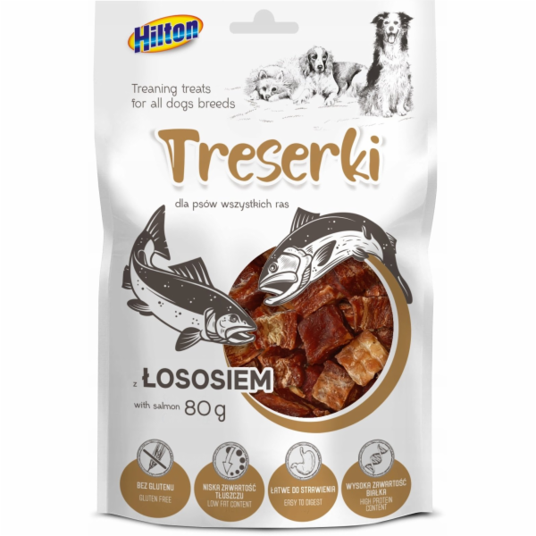 HILTON Treats with salmon - pamlsek pro psa - 80g