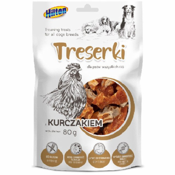 HILTON Treats with chicken - pamlsek pro psa - 80g