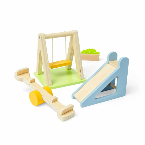 Bigjigs Toys Dřevěný nábytek do domečku pro panenky Venko...