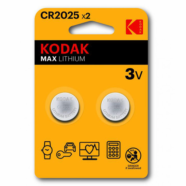 baterie Kodak 3  CR2025  2-pack  blistr/